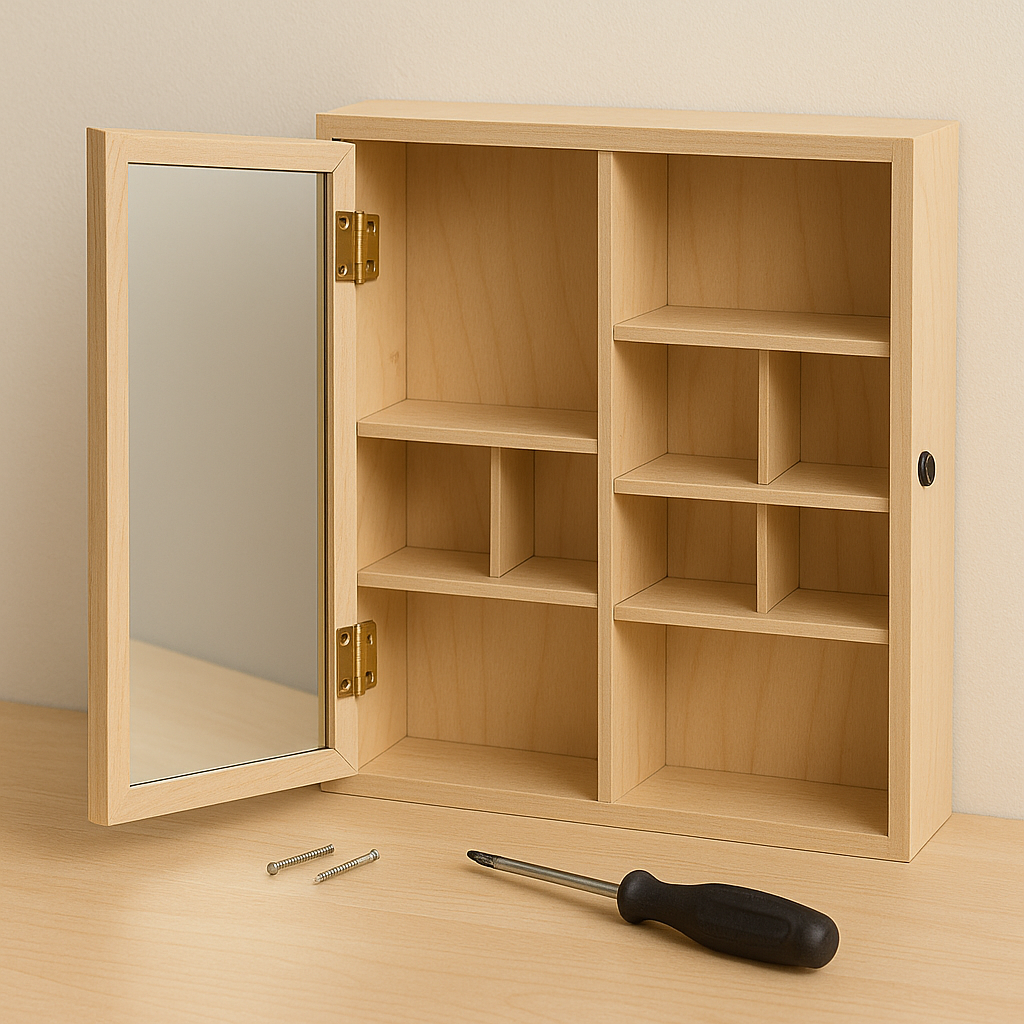 DIY: Wandspiegel met Opbergruimte stap 4