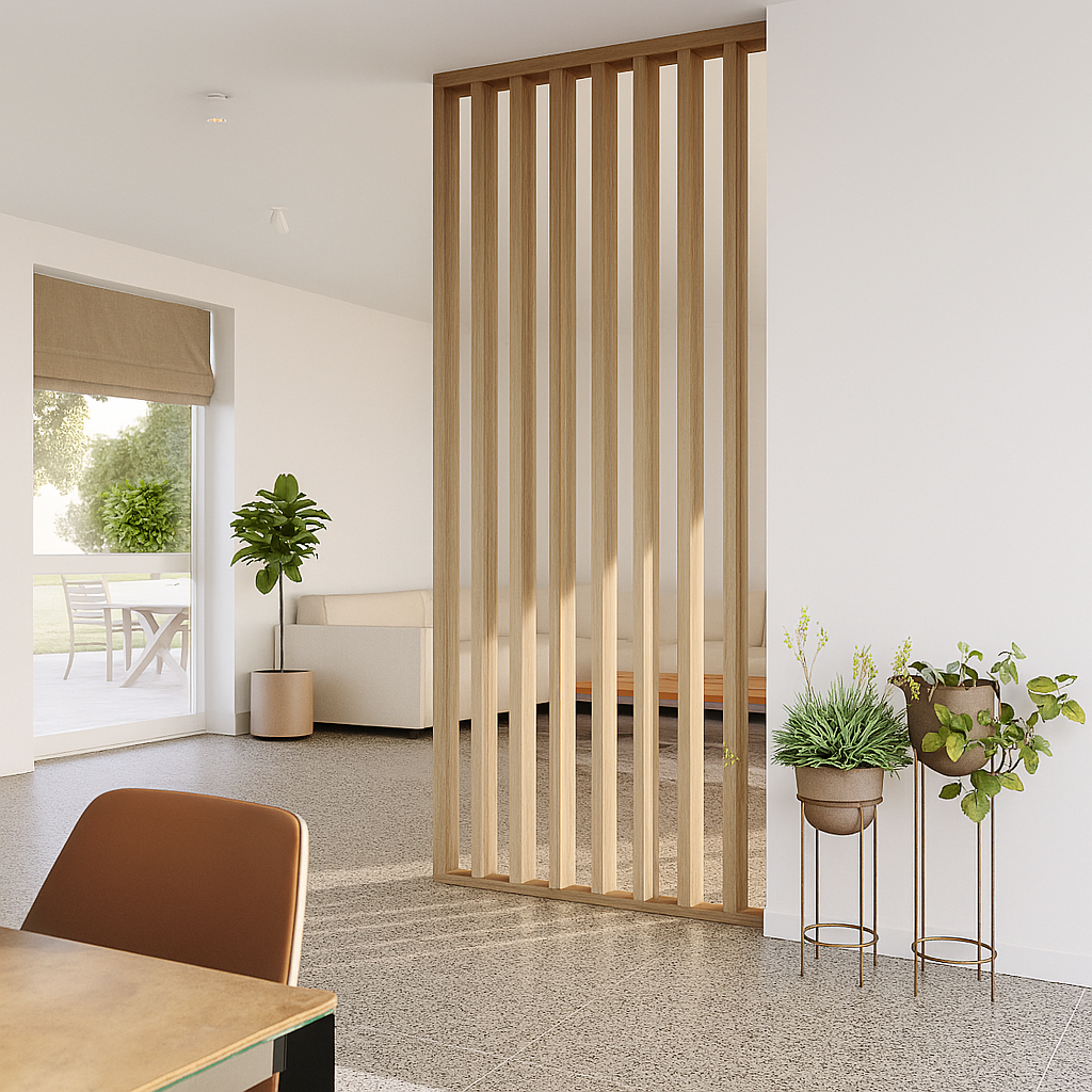zelf een houten scheidingswand maken / DIY