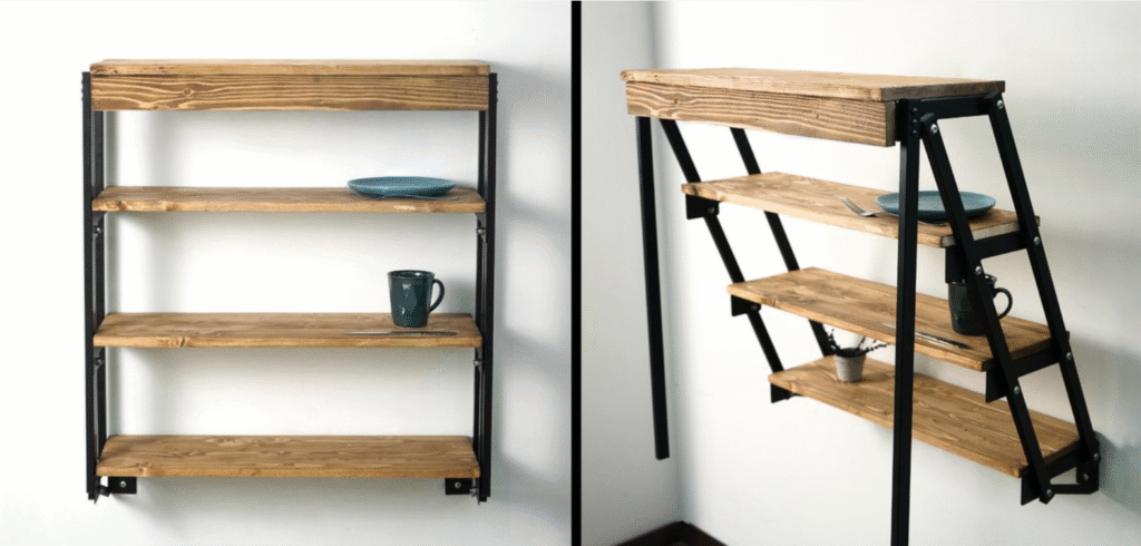 Opklapbare Tafel - Wandtafel - Keukentafel - Murphy Opvouwbare Tafel - Wandbureau - Bureau Inklapbaar - Multifunctioneel bureau & Plank - MDF Opklapbare tafel / wandkast